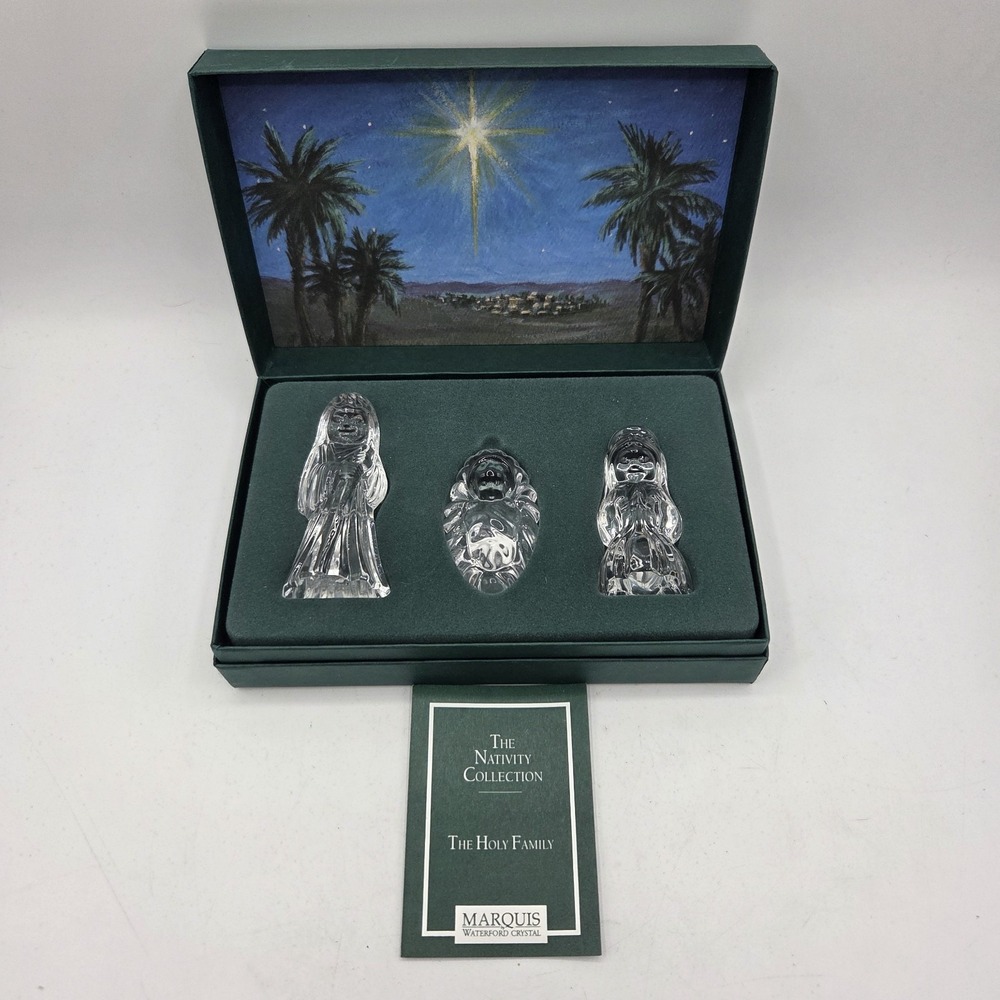 Marquis Waterford Crystal Three Piece Nativity Collection